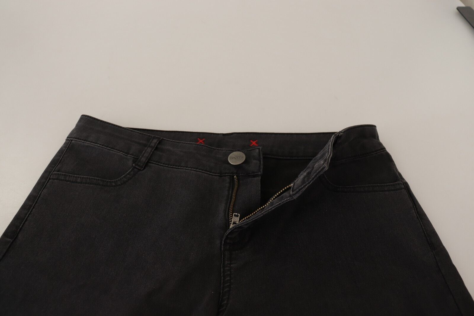 Chic Mid Waist Skinny Black Denim - ventzia