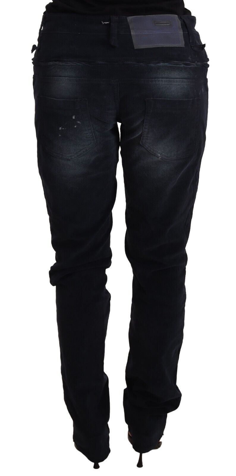 Elegant Dark Blue Slim-Fit Denim - ventzia