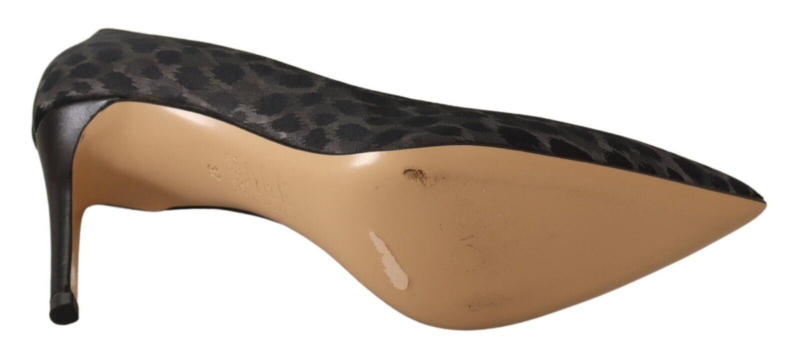 Elegant Black Leopard Print Leather Heels - ventzia