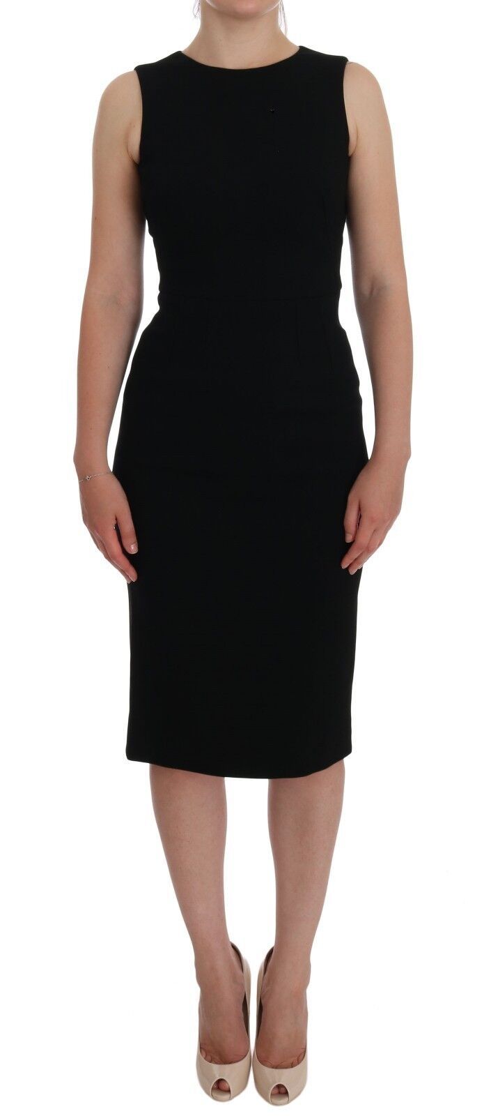 Elegant Crystal Sheath Knee-Length Dress - ventzia
