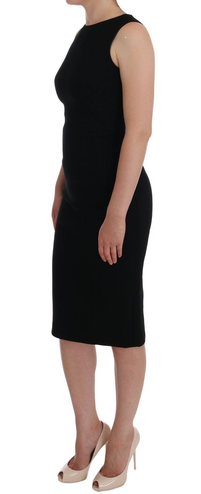 Elegant Crystal Sheath Knee-Length Dress - ventzia