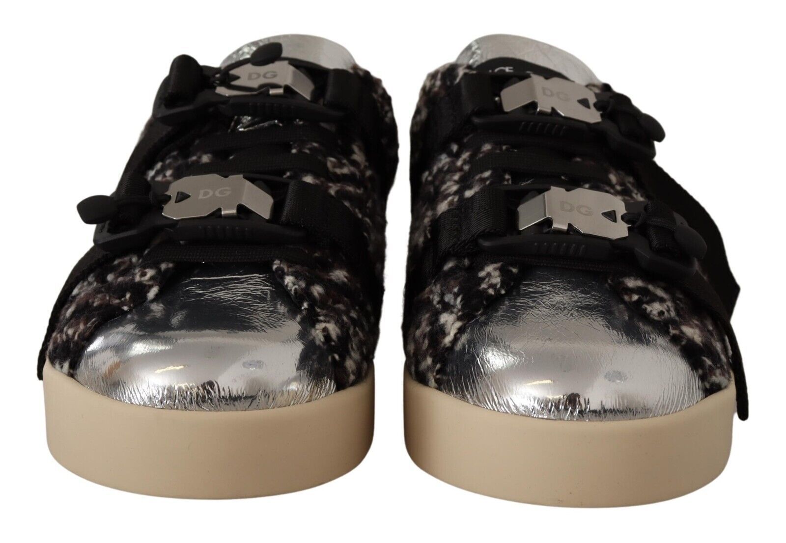 Silver Elegance Leather Sneakers - ventzia