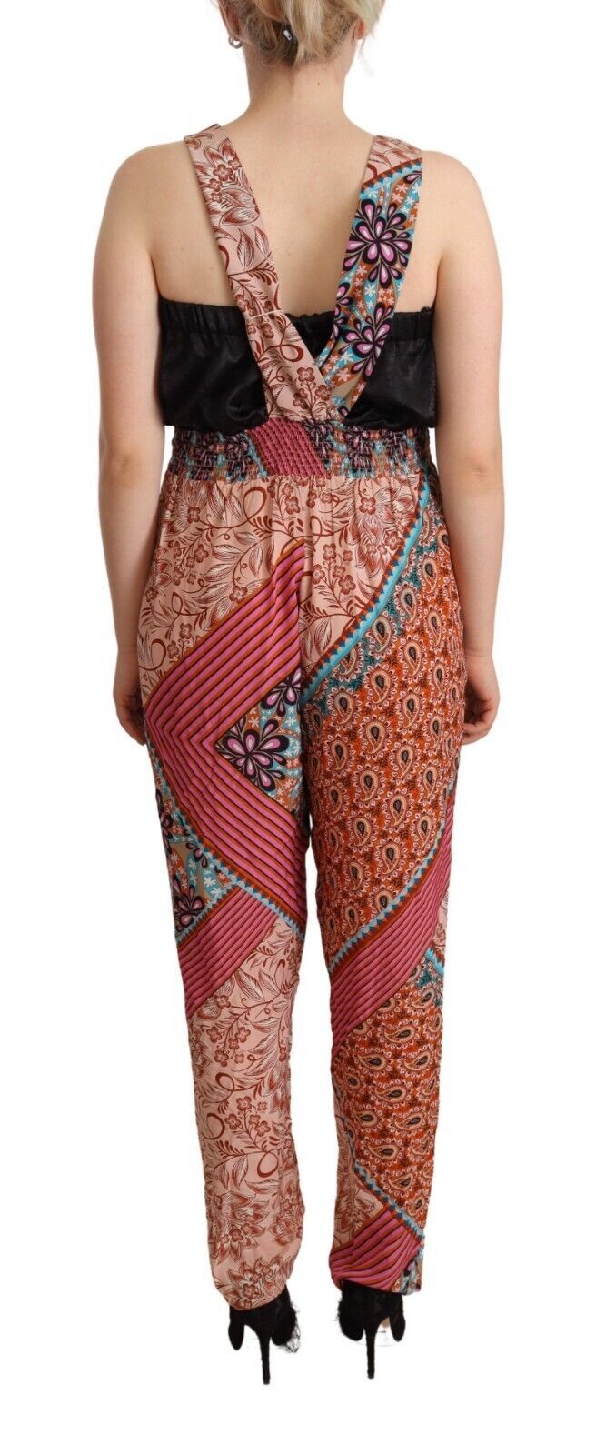Chic Multicolor Sleeveless V-Neck Jumpsuit - ventzia