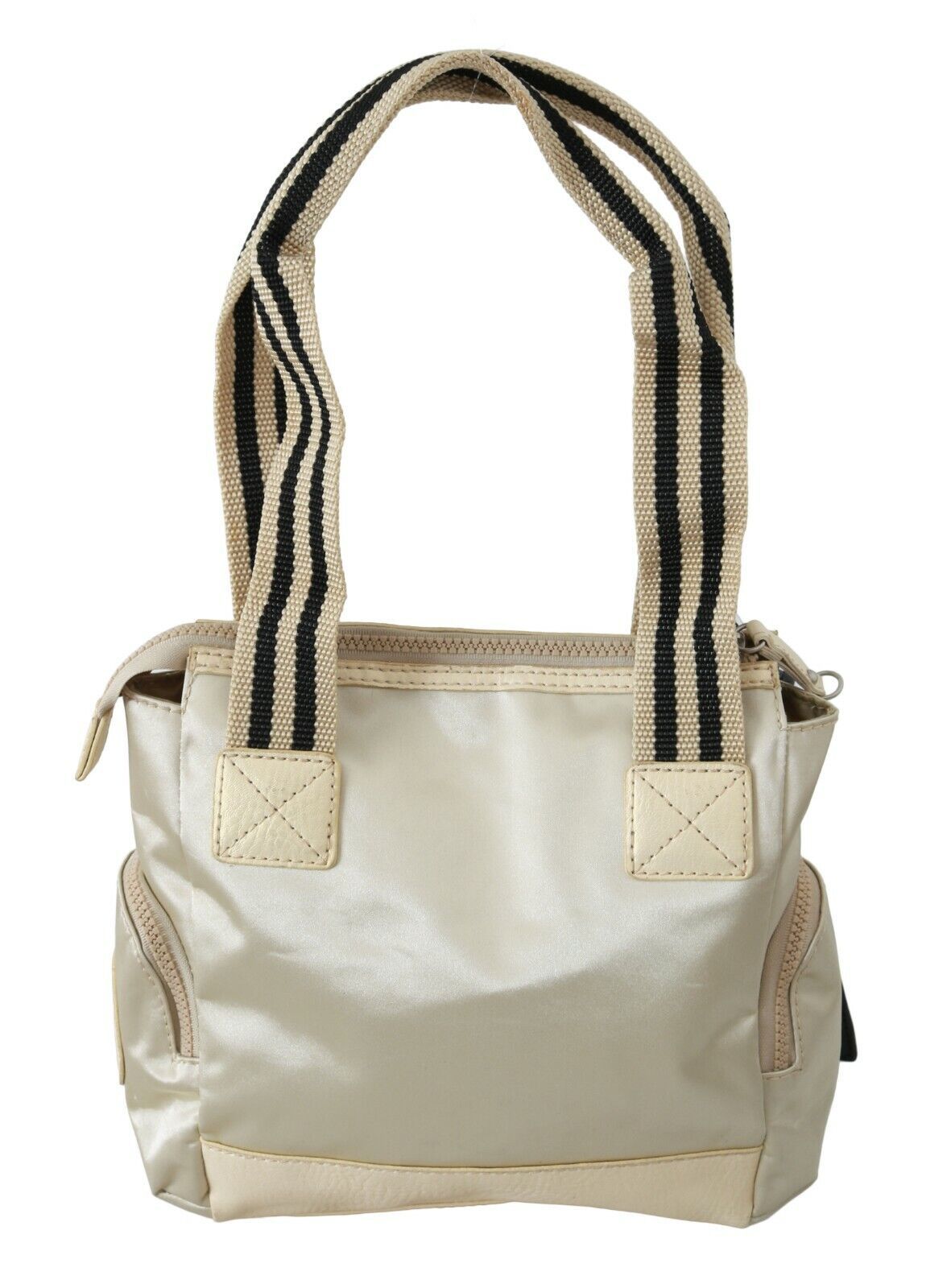 Chic Beige Fabric Handbag - ventzia