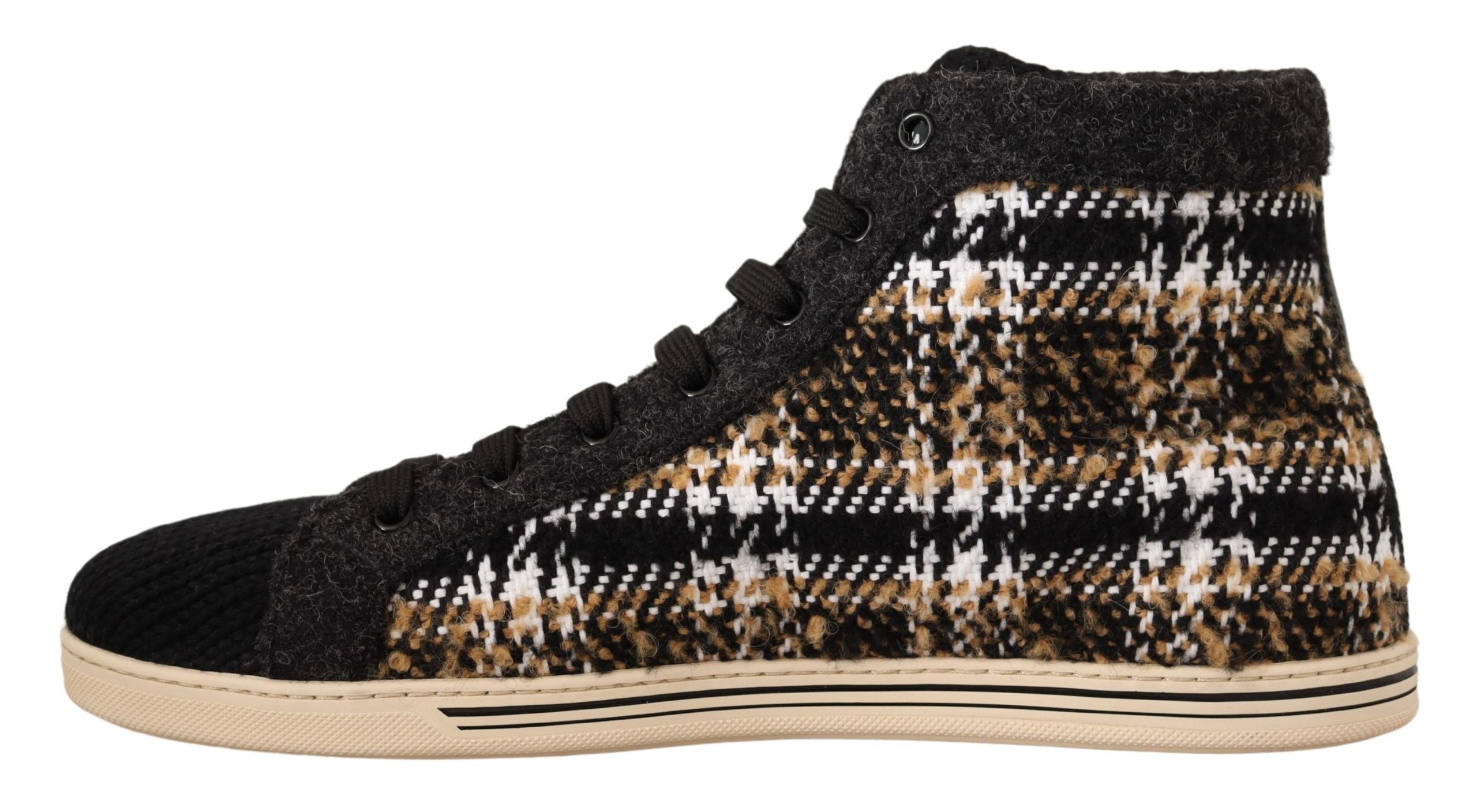 Beige High Top Fashion Sneakers - ventzia