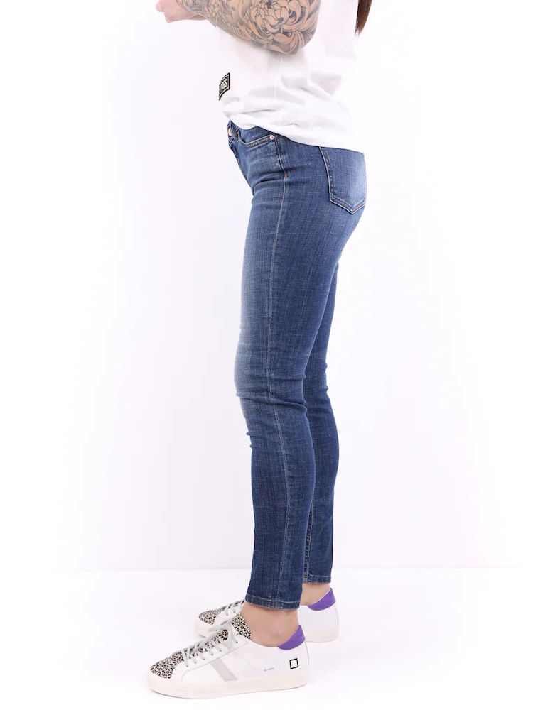 Blue Cotton Women Jeans - ventzia
