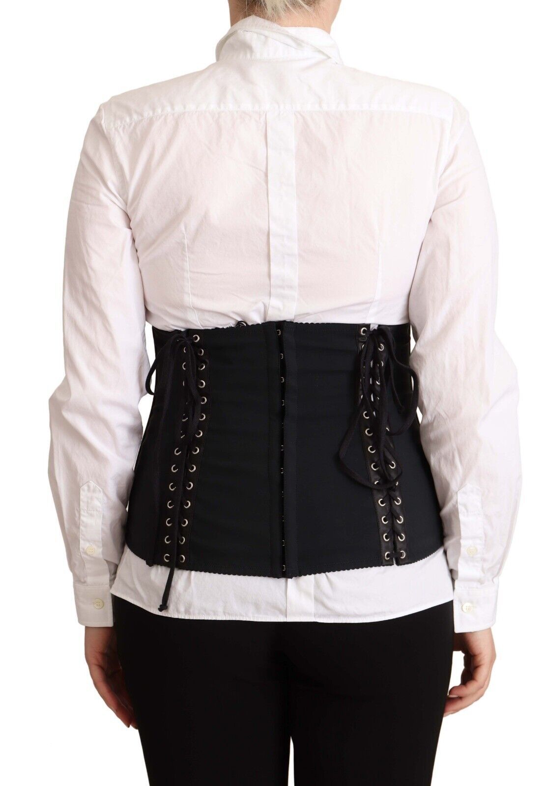 Chic Black Corset Belt Top - ventzia