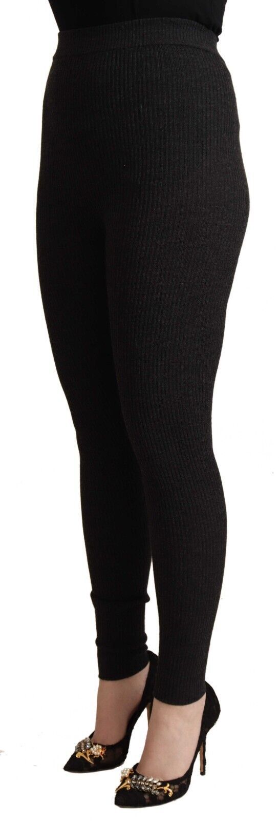 Elegant High-Waist Wool Tights Pants - ventzia