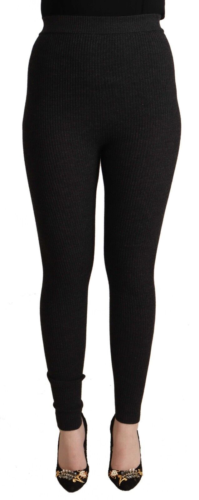 Elegant High-Waist Wool Tights Pants - ventzia