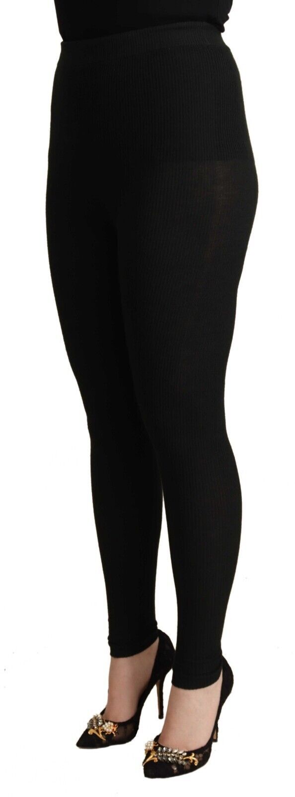 Elegant High Waist Cashmere-Silk Tights Pants - ventzia