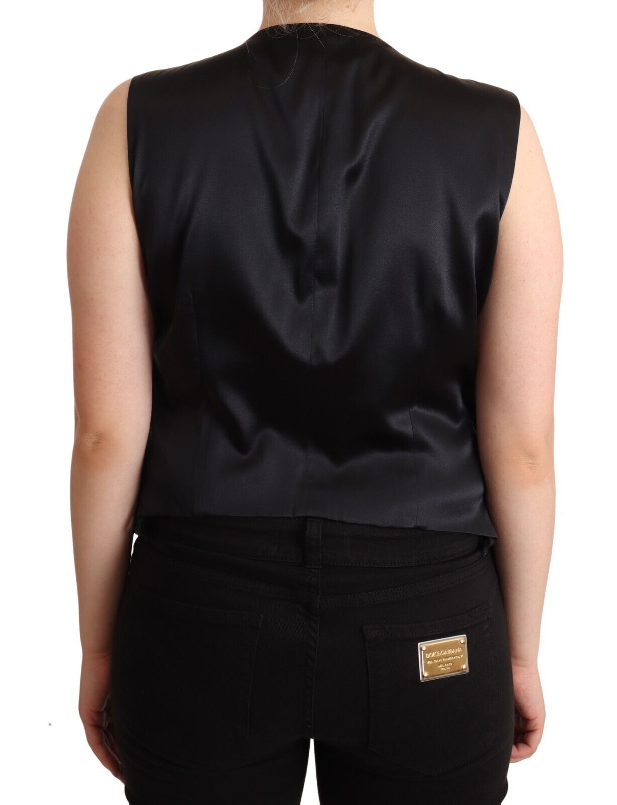 Chic Buttoned Black Waistcoat - ventzia