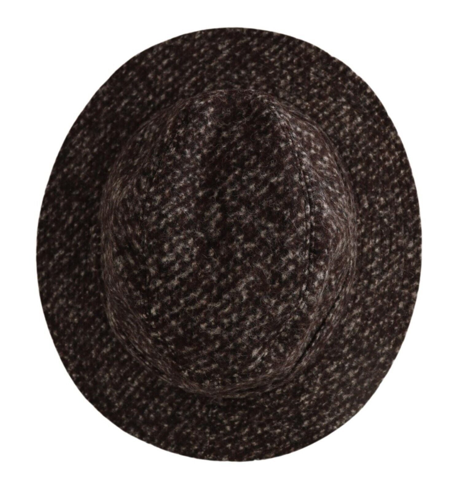 Elegant Gray Tweed Wide Brim Hat - ventzia
