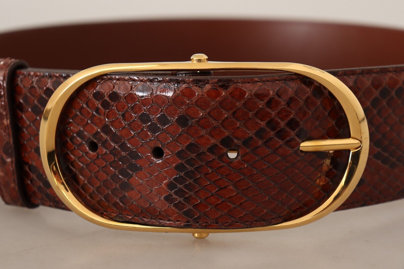 Elegant Python Snake Skin Leather Belt - ventzia