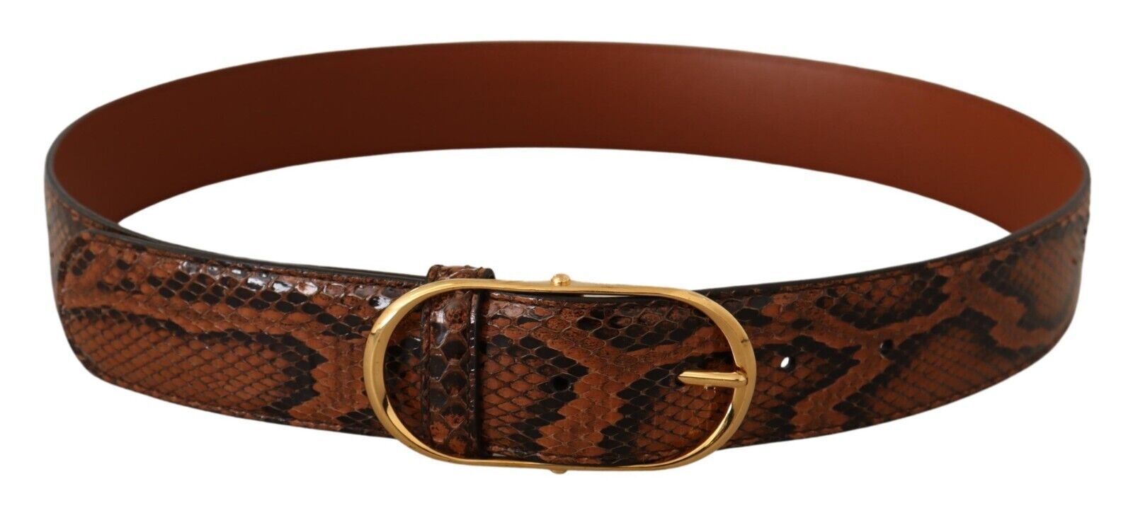 Elegant Leather Belt with Gold Buckle - ventzia