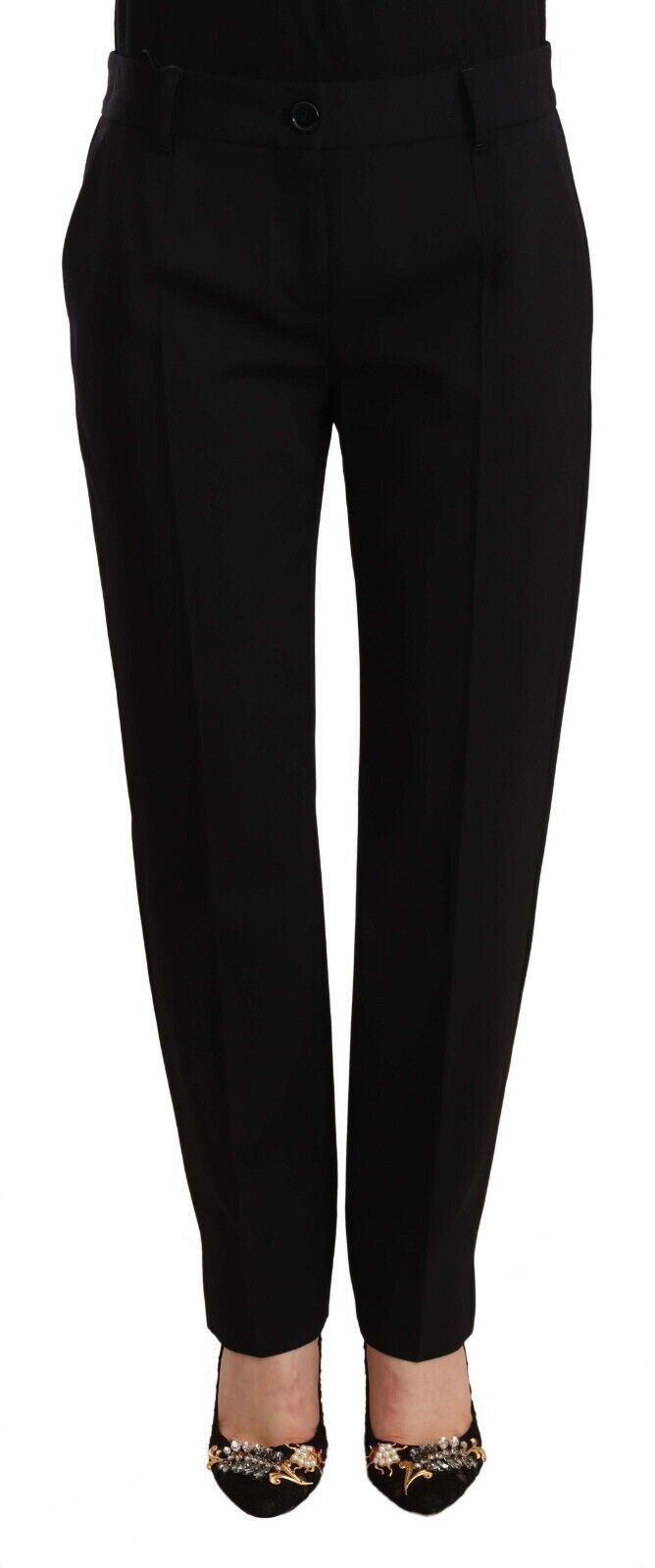 Elegant Tailored Wool Blend Trousers - ventzia