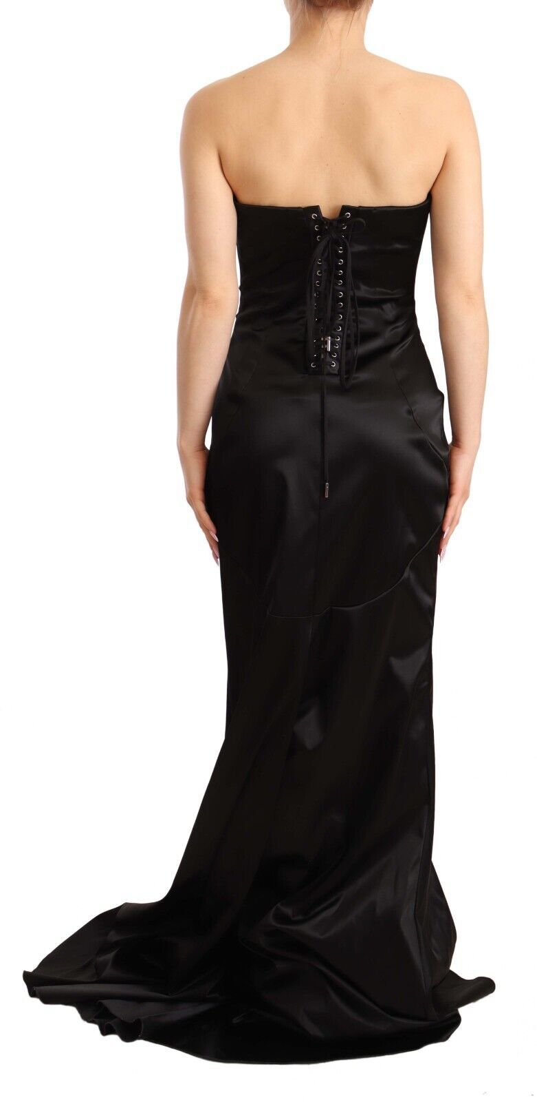 Elegant Black Strapless Mermaid Dress - ventzia