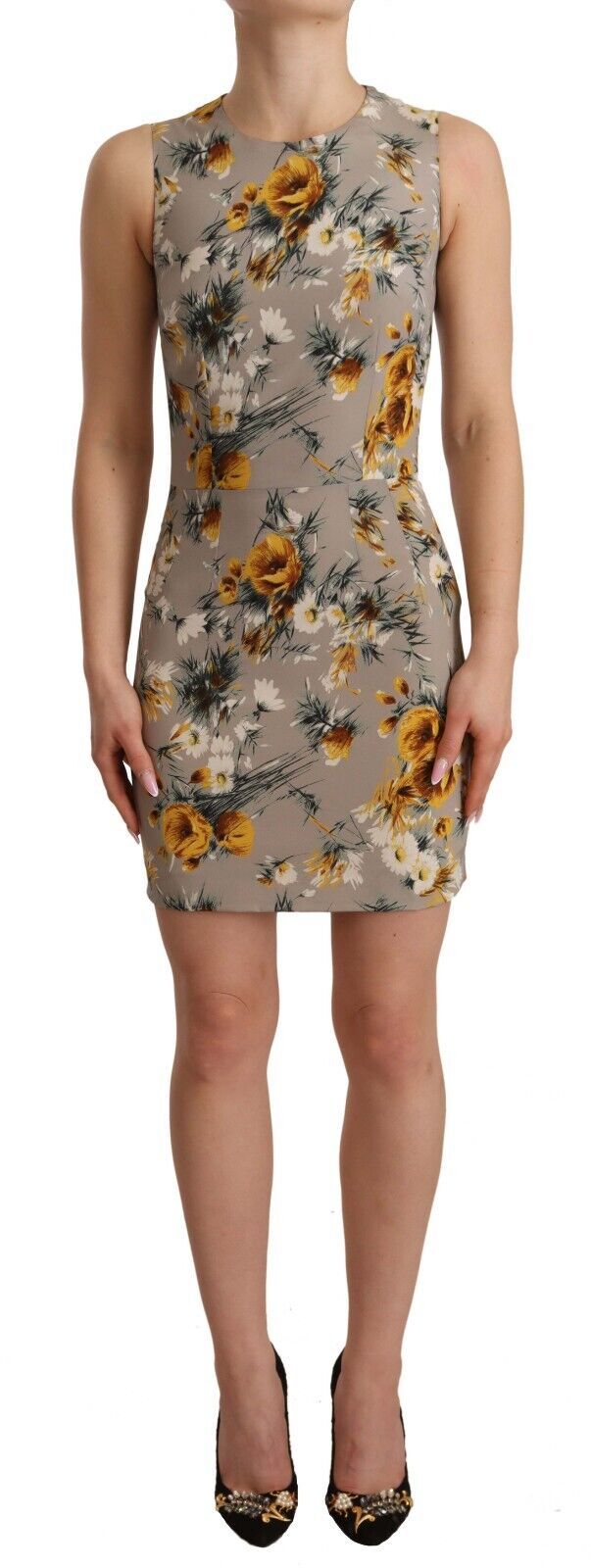 Elegant Floral Sheath Mini Dress - ventzia