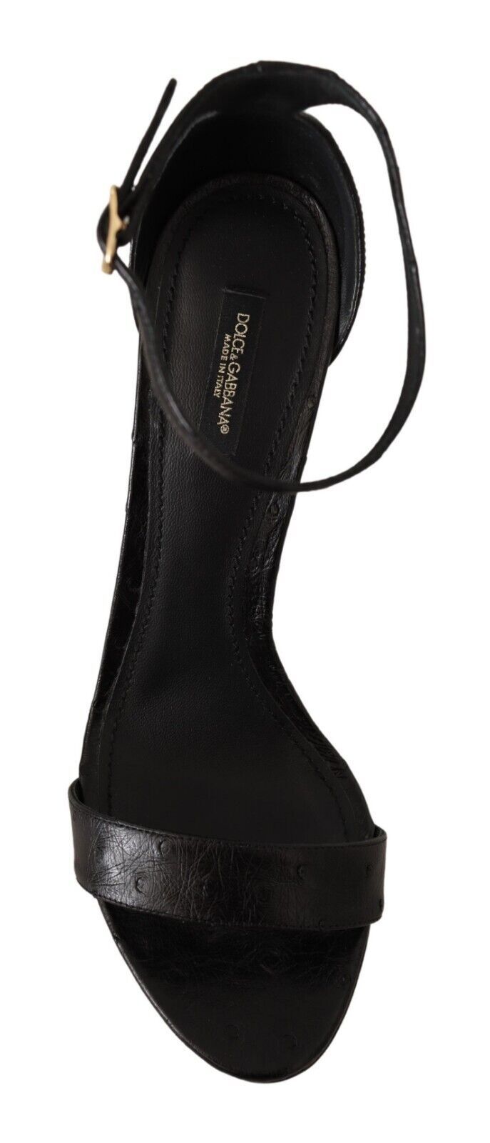 Elegant Ostrich Leather Ankle Strap Heels - ventzia