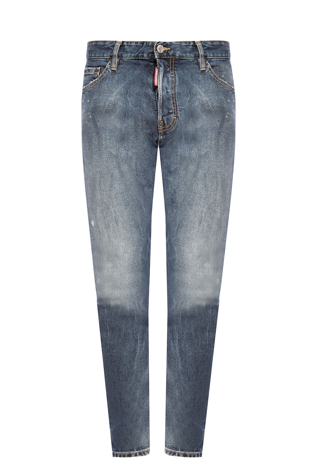 Navy Distressed 'Cool Guy Jean' Denim Pants - ventzia
