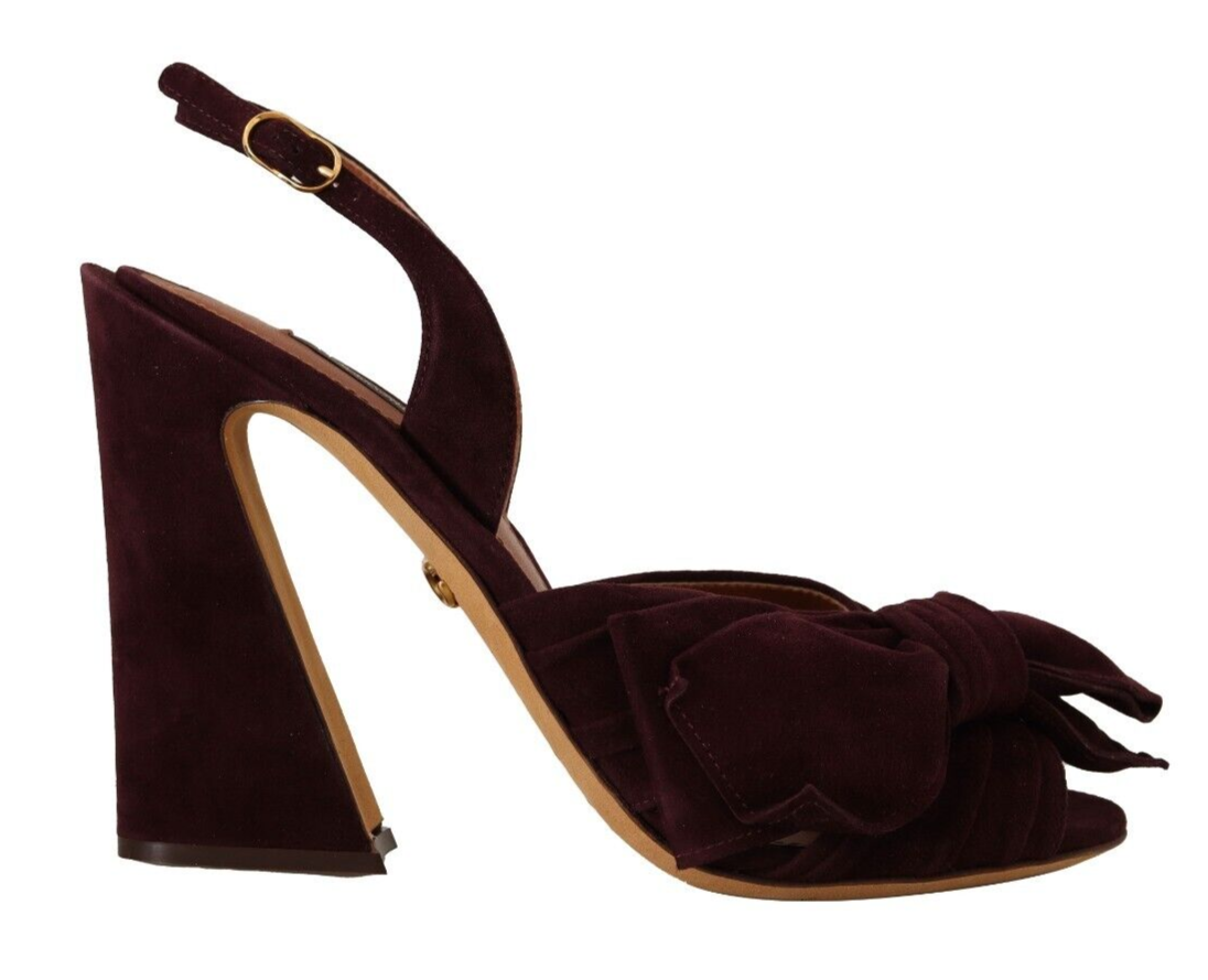 Elegant Purple Suede Heels Sandals - ventzia