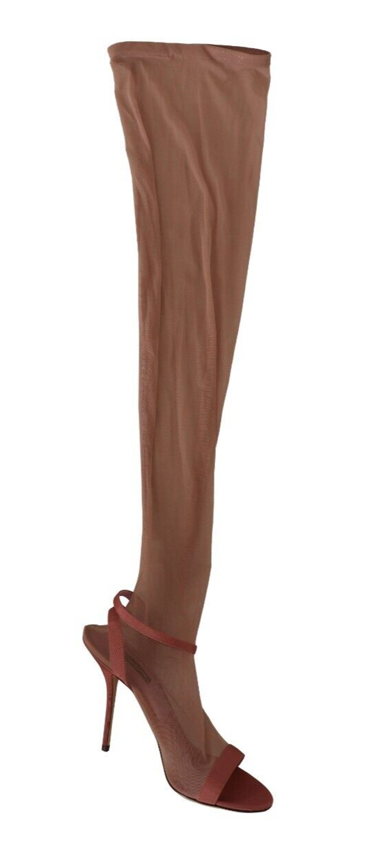 Elegant Pink Ankle Strap Heels Sandals - ventzia