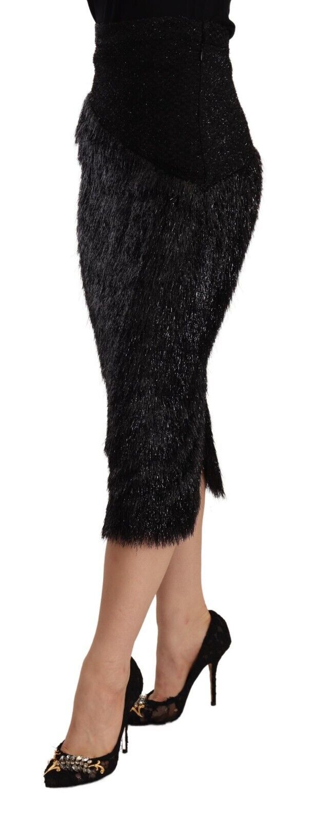Elegant High Waist Pencil Midi Skirt - ventzia