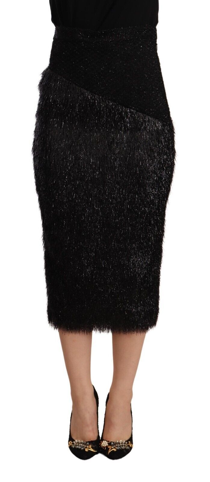 Elegant High Waist Pencil Midi Skirt - ventzia