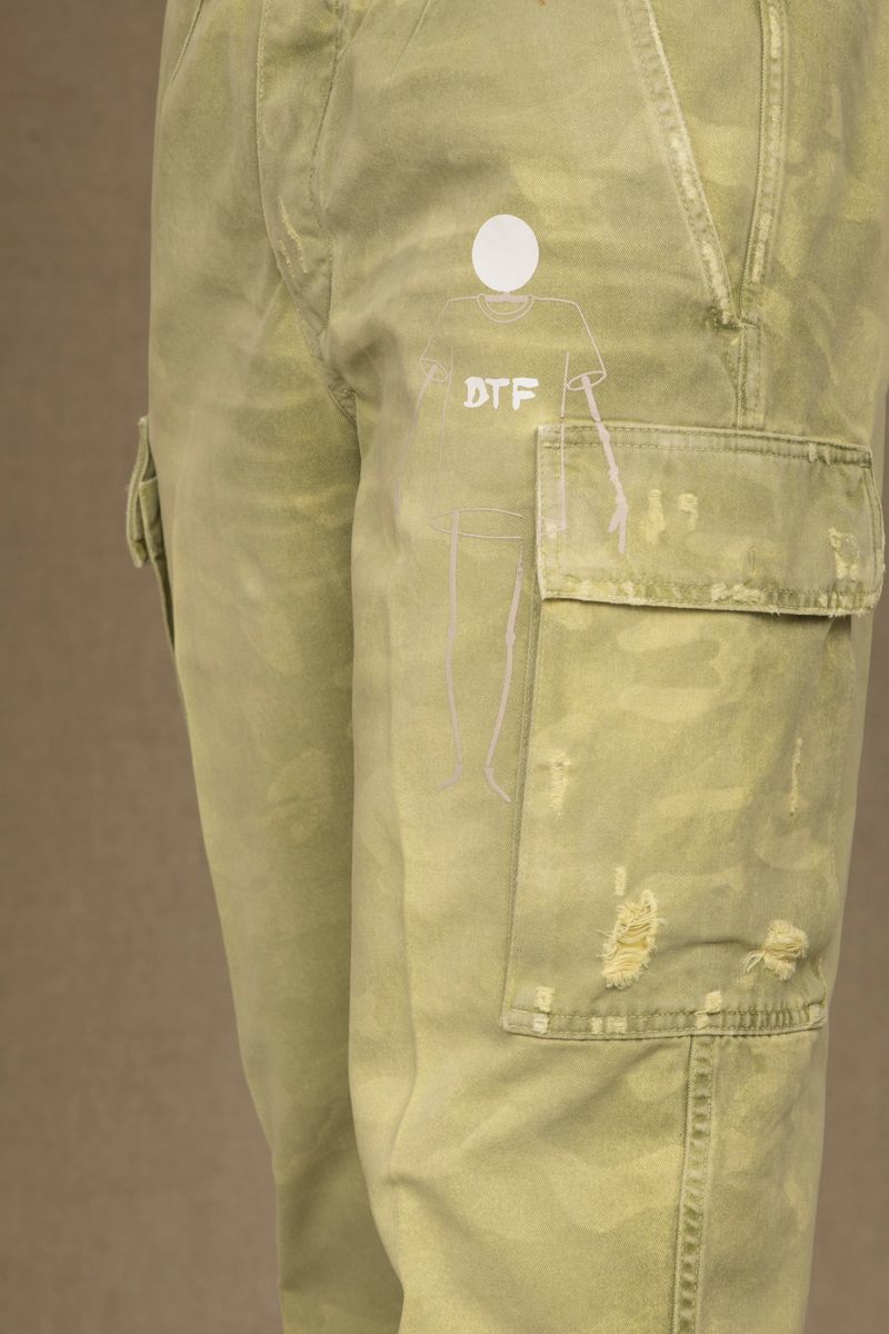 Green Cotton Men Jeans - ventzia