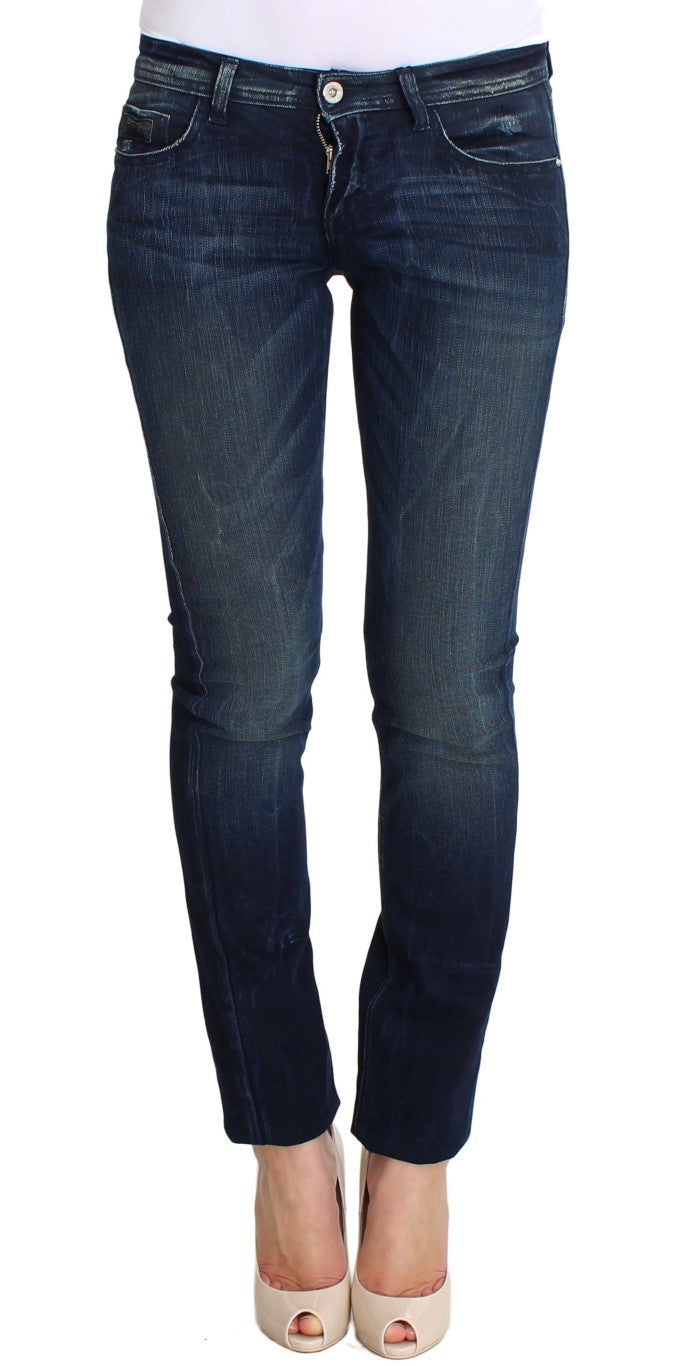 Chic Slim Fit Skinny Blue Jeans - ventzia