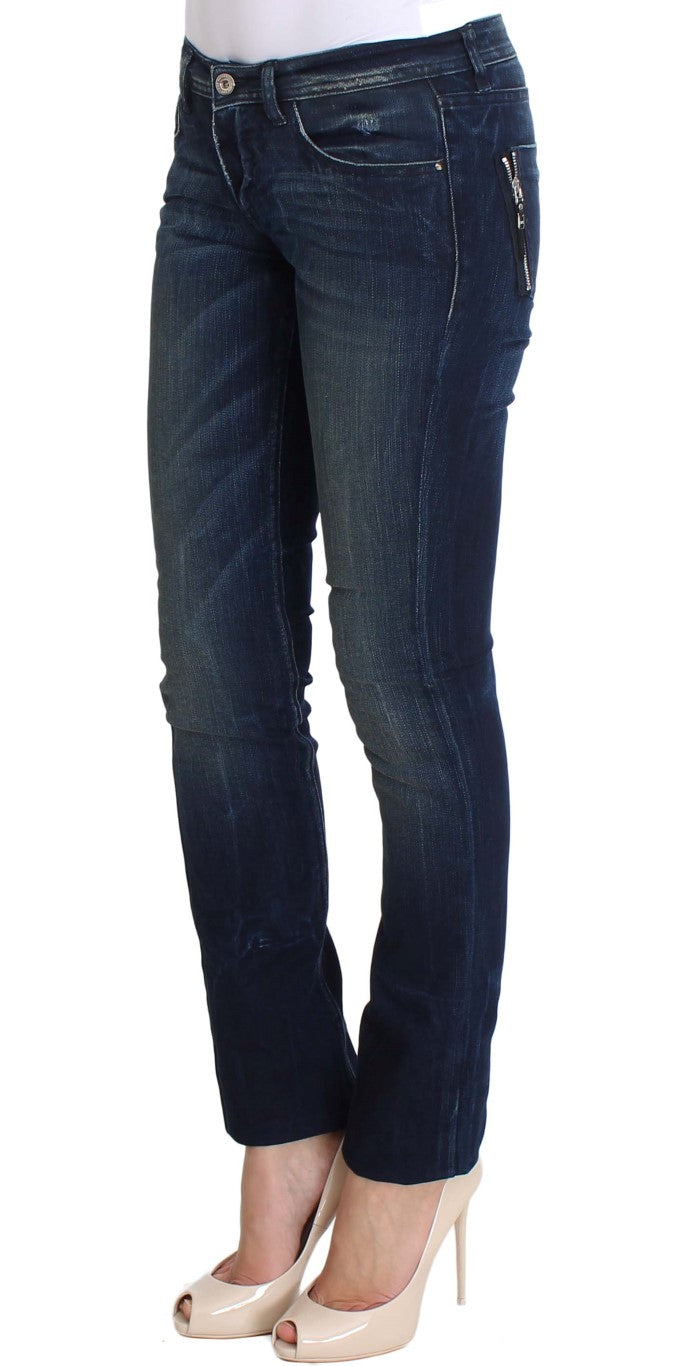 Chic Slim Fit Skinny Blue Jeans - ventzia