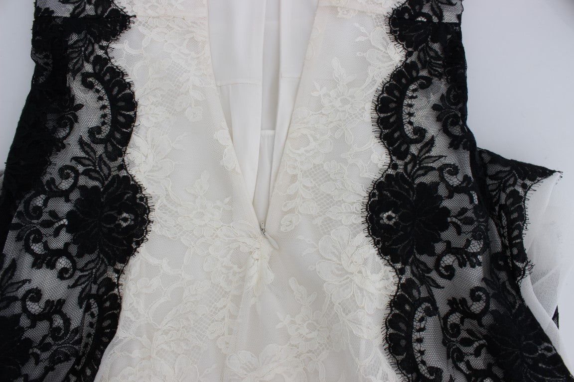 Floral Lace Silk Blend Maxi Dress - ventzia