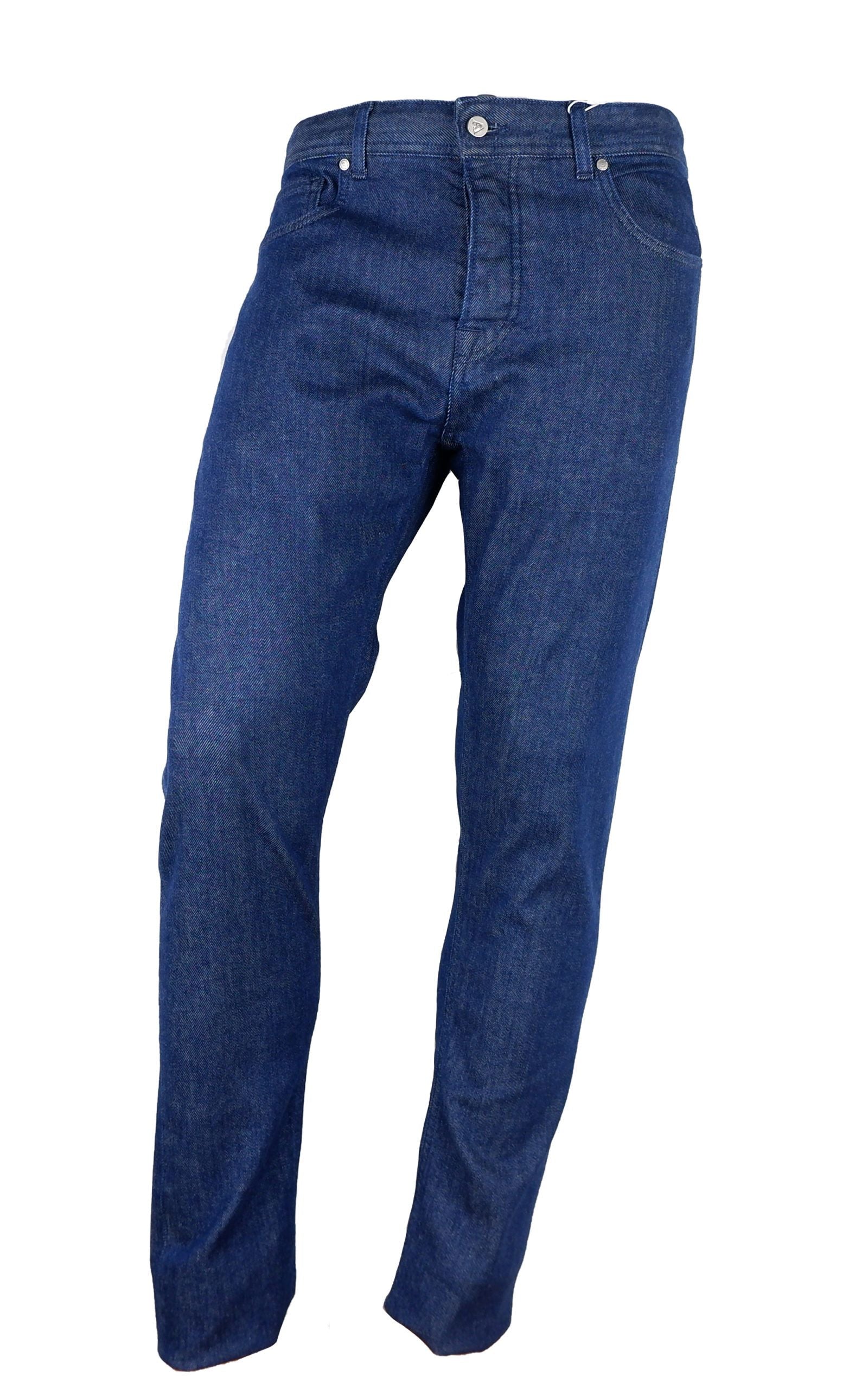 Dark Blue Cotton Men Jeans - ventzia