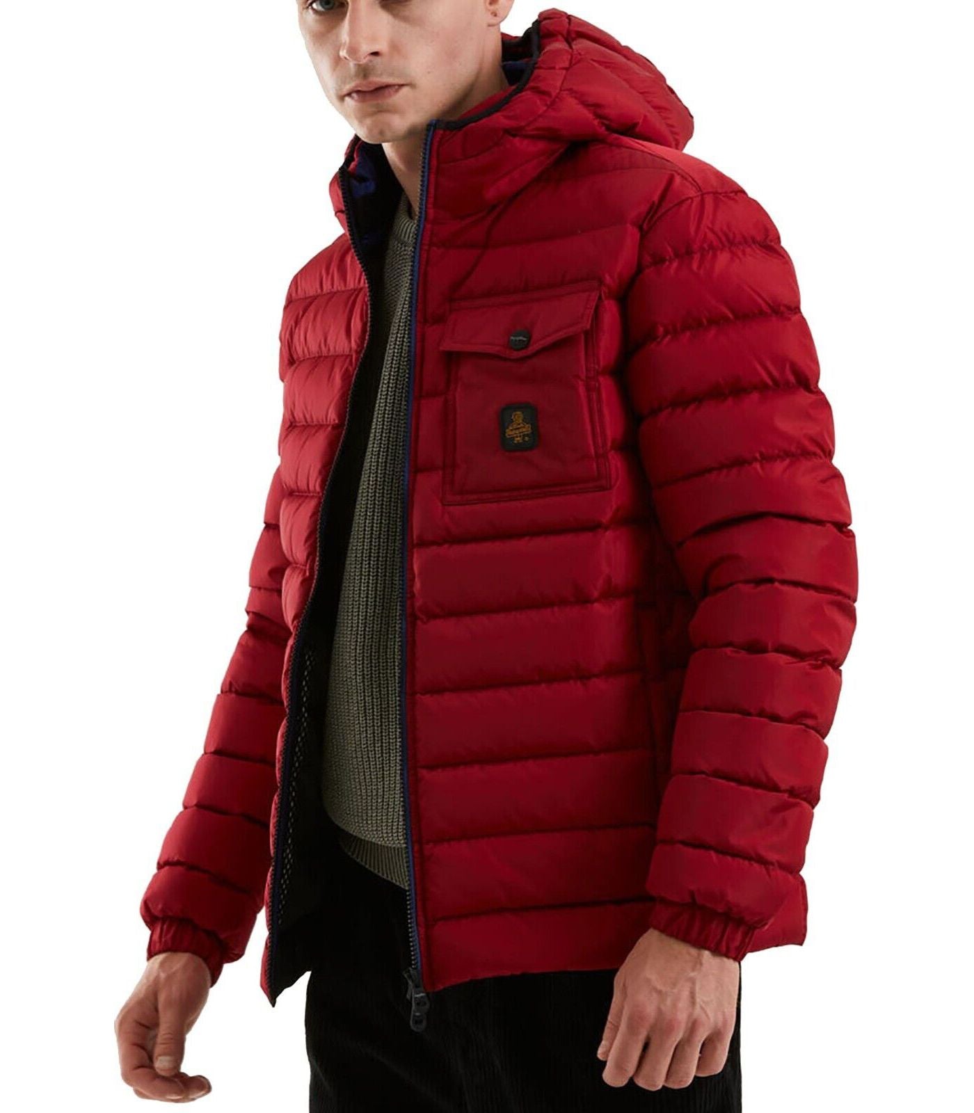Red Nylon Men Jacket - ventzia