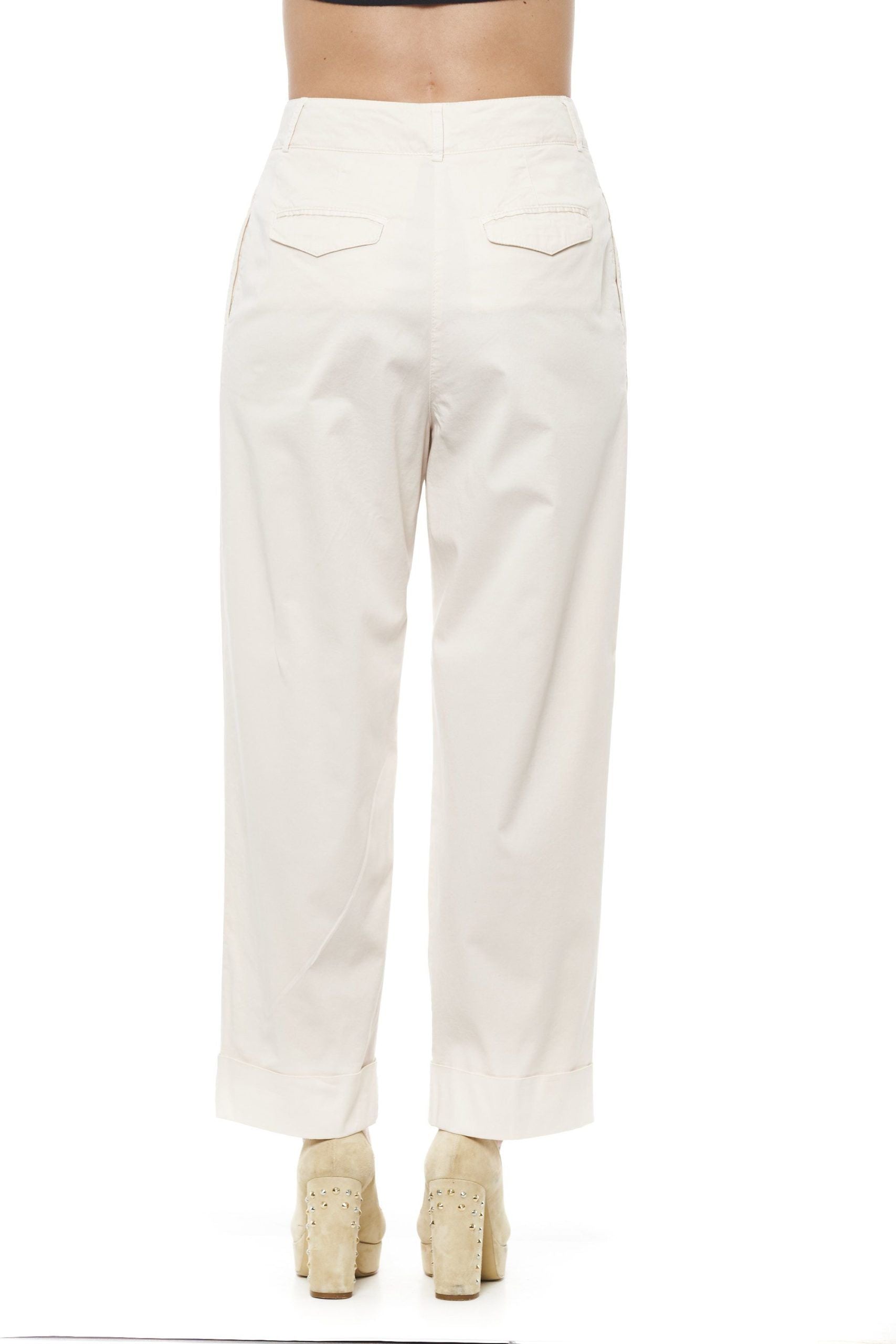 Peserico Beige Wide Palazzo Pants - ventzia