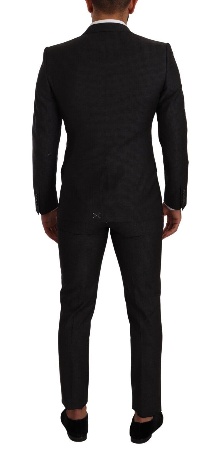 Black MARTINI Single Breasted 2 Piece Suit - ventzia