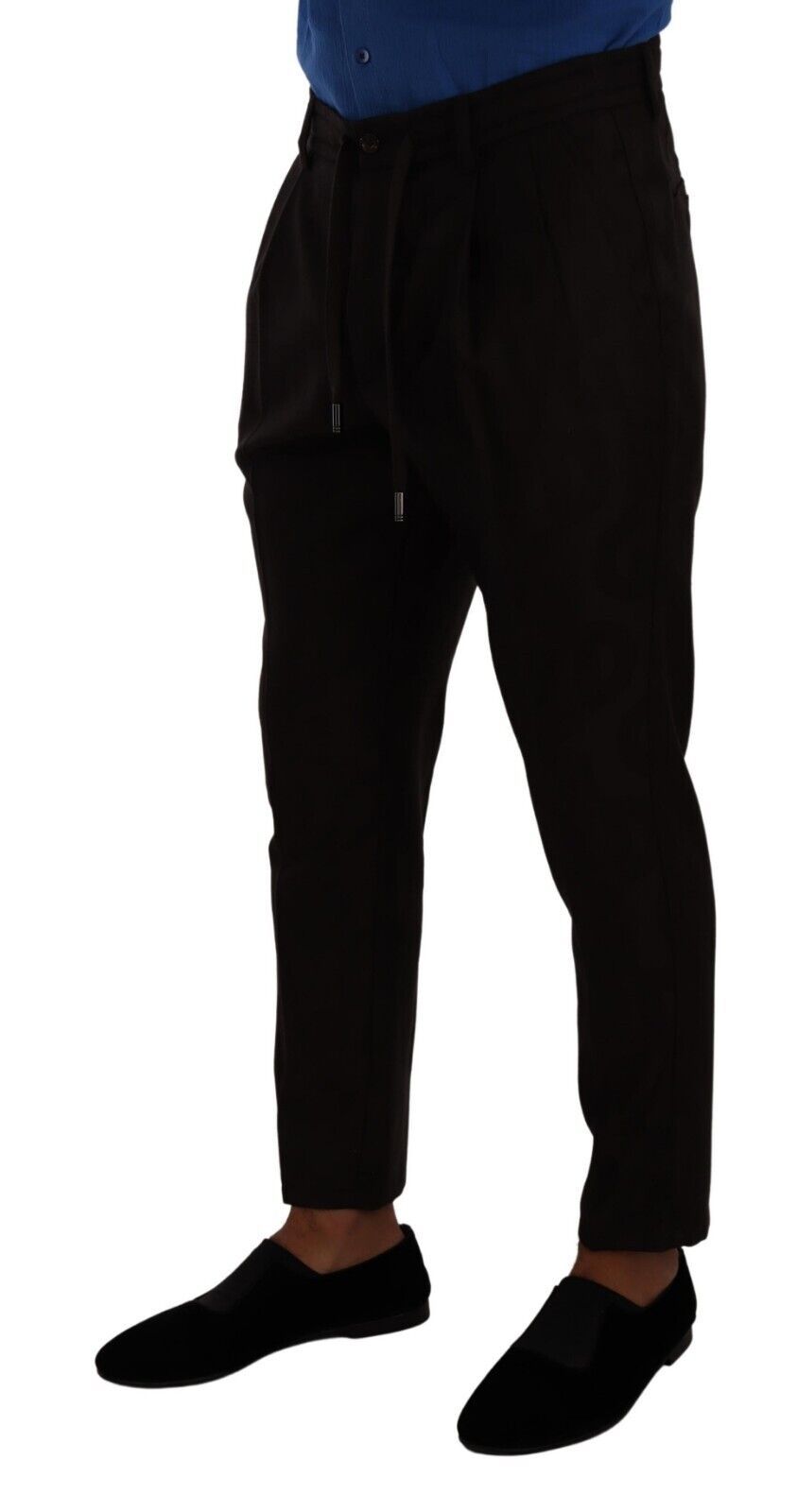 Bordeaux Wool Men Skinny Trouser Pants - ventzia