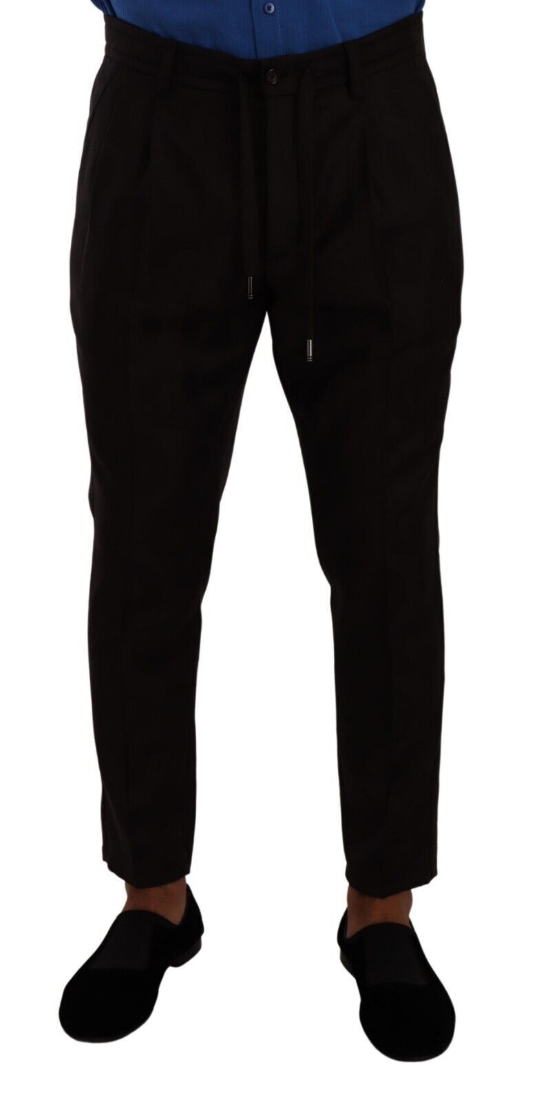 Bordeaux Wool Men Skinny Trouser Pants - ventzia
