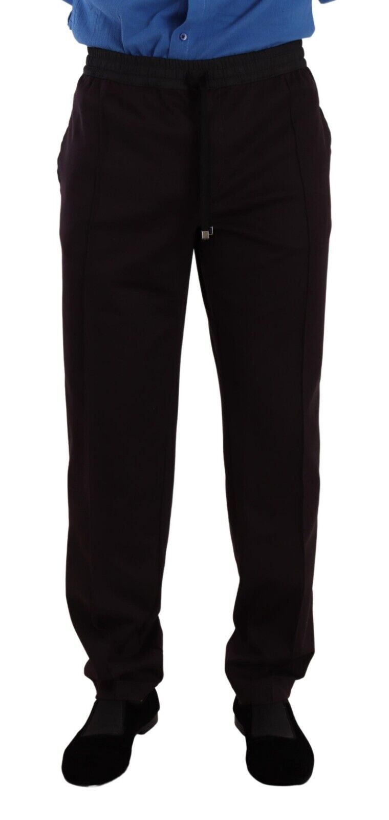 Bordeaux Cotton Mens Skinny Trouser Pants - ventzia