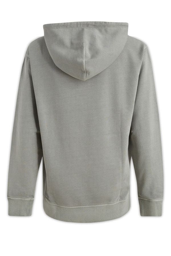 Elegant Grey Cotton Hooded Sweatshirt - ventzia
