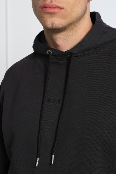 Elegant Dark Blue Cotton Hooded Sweatshirt - ventzia