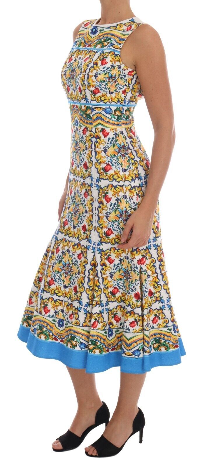 White Majoilca Sleeveless Sheath A-line Dress - ventzia