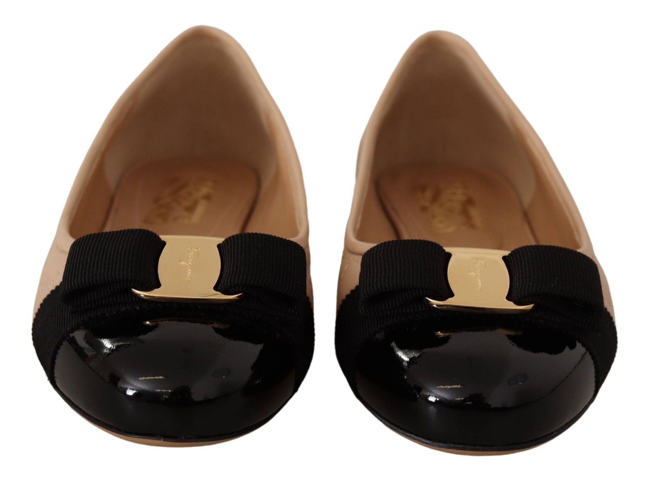 Elegant Quilted Leather Flats - Chic Dual-Tone Design - ventzia