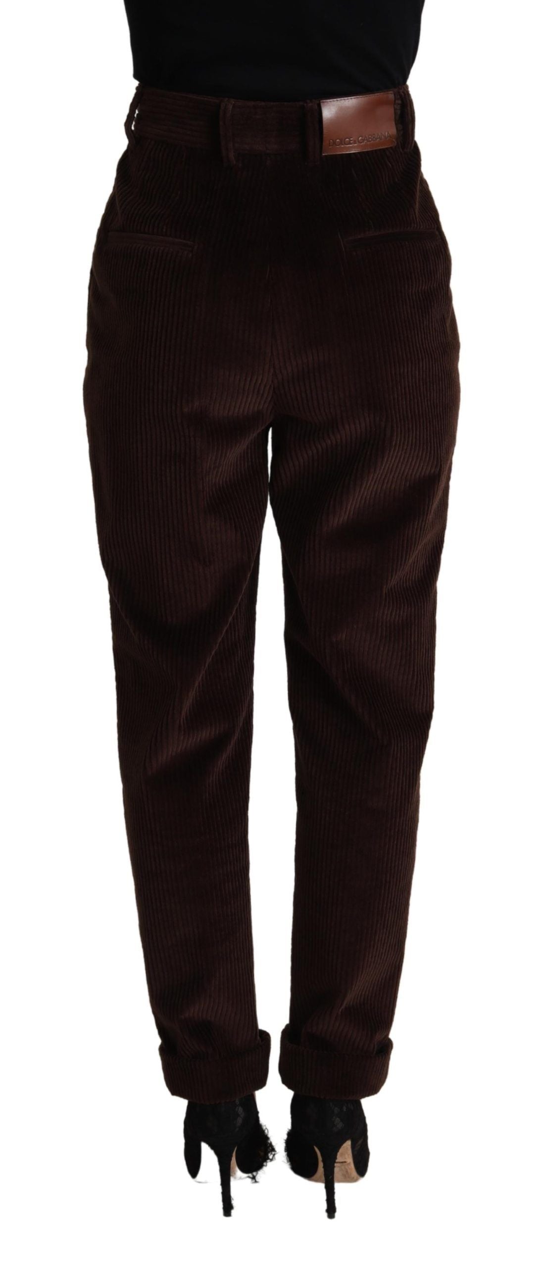 Bordeaux Corduroy Cotton Trouser Tapered Pants - ventzia