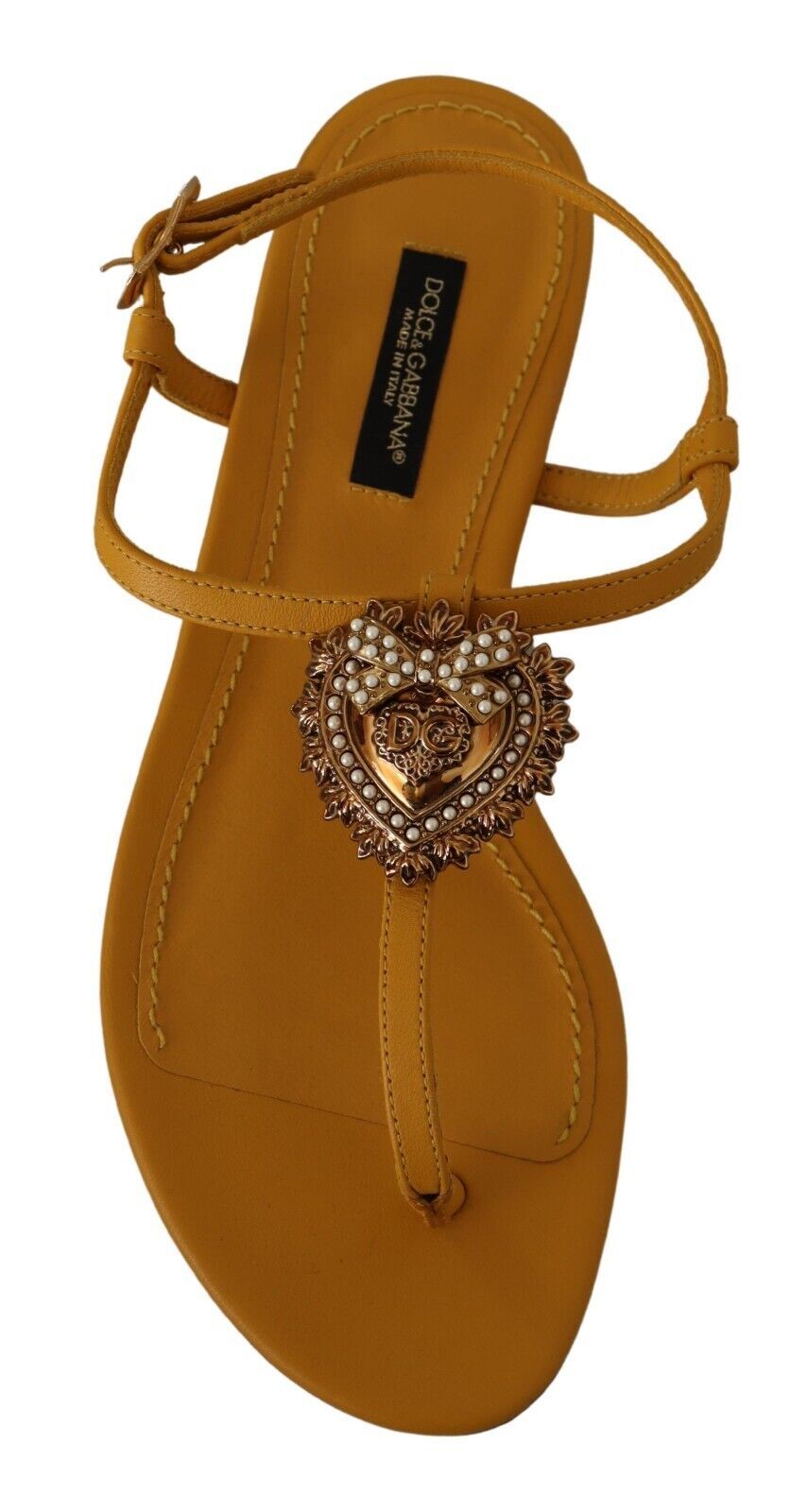 Mustard Leather Devotion Flats Sandals Shoes - ventzia