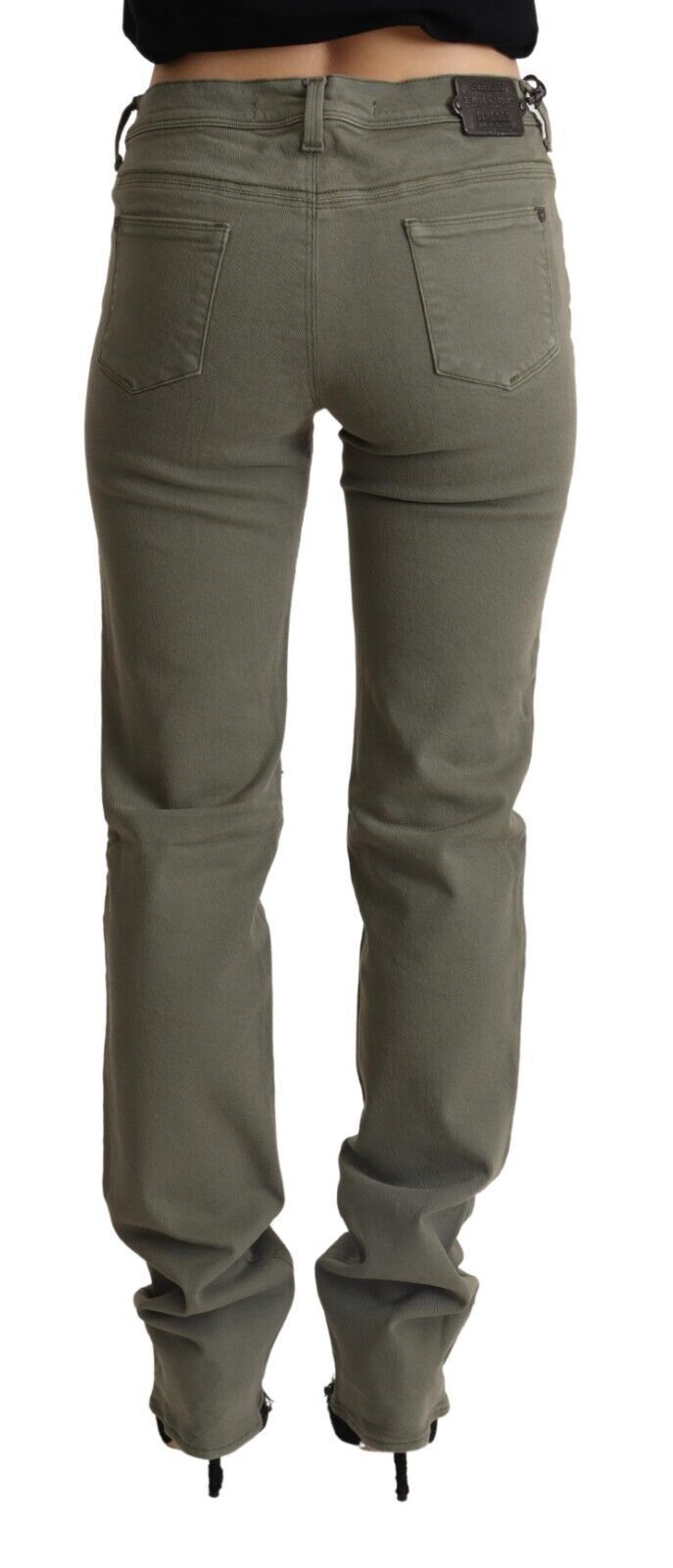 Gray Low Waist Cotton Skinny Denim Trouser Jeans - ventzia