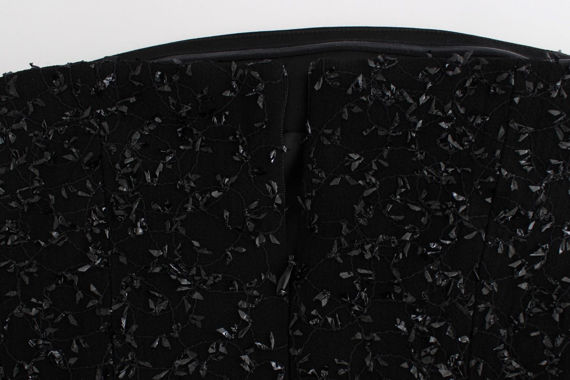 Elegant Strapless Black Dress - ventzia