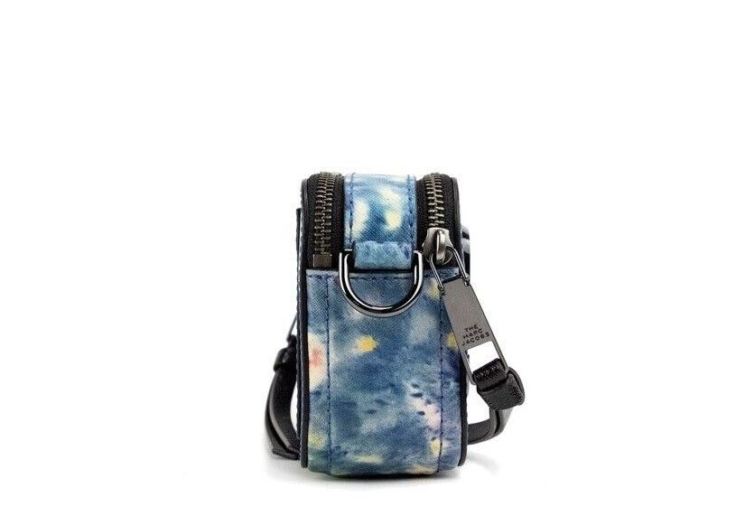 The Snapshot bag Watercolor Blue Printed Leather Shoulder Bag Purse - ventzia