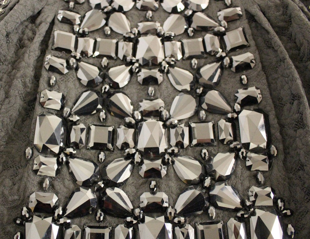 Black Crystal Embellished Masterpiece Skirt - ventzia