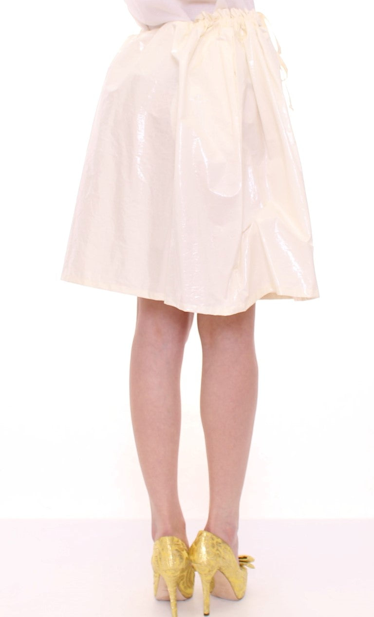 Elegant White Tie-Waist Skirt - ventzia