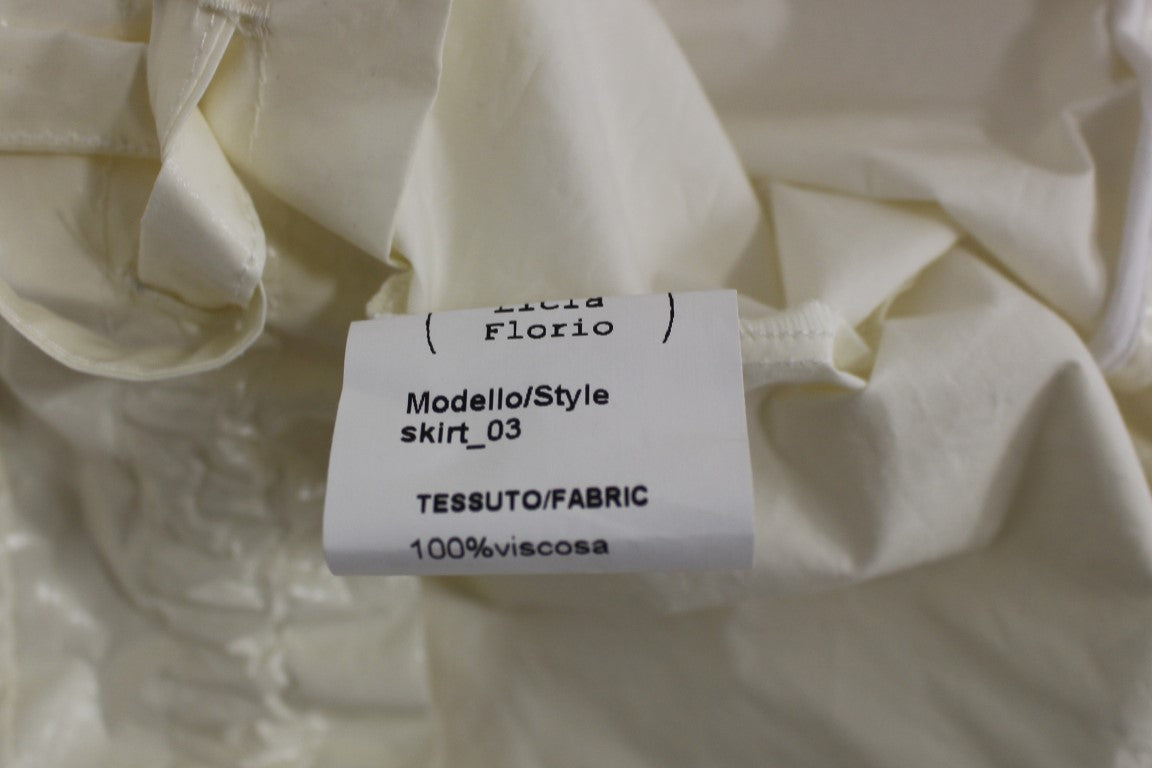 Elegant White Tie-Waist Skirt - ventzia